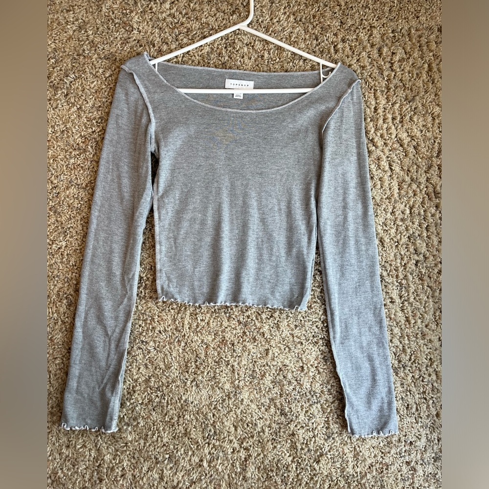 Topshop grey long sleeve size 4-6